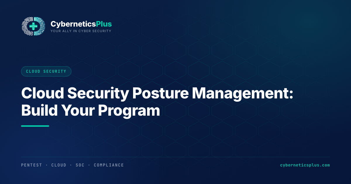 Cloud Security Posture Management: Build Your Program